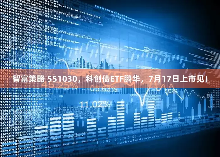 智富策略 551030，科创债ETF鹏华，7月17日上市见！